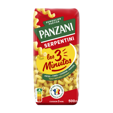 Pâtes SERPENTINI 3 minutes PANZANI - 500G