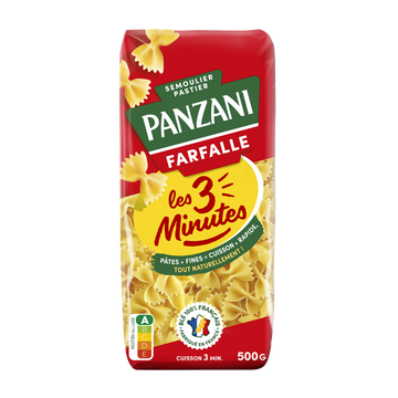 Pâtes FARFALLE 3 minutes PANZANI - 500g
