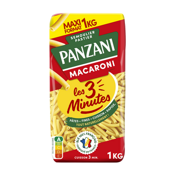 Pâtes MACARONI 3 minutes PANZANI - 1kg