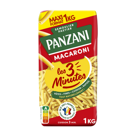 Pâtes MACARONI 3 minutes PANZANI - 1kg