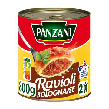 Raviolis à la sauce bolognaise PANZANI, boîte de 800g