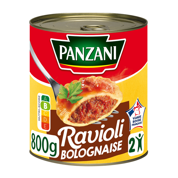 Raviolis à la sauce bolognaise PANZANI, boîte de 800g