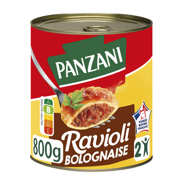 Raviolis à la sauce bolognaise PANZANI, boîte de 800g