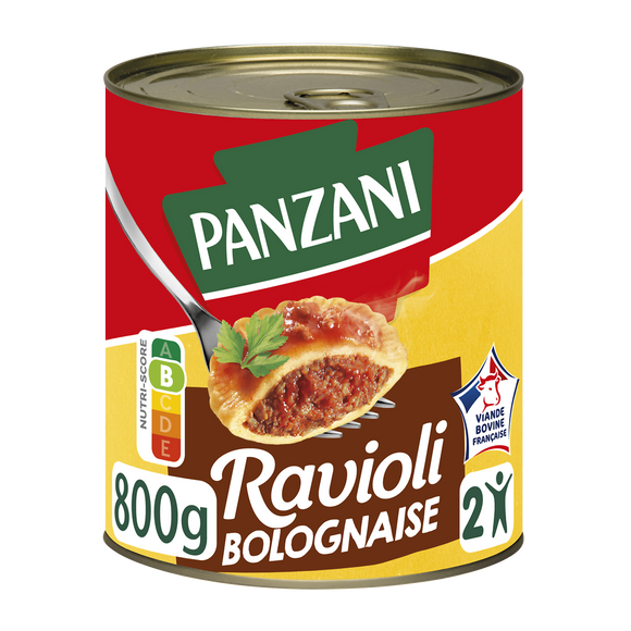 Raviolis à la sauce bolognaise PANZANI, boîte de 800g