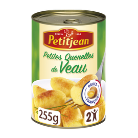 Petites quenelles de veau au naturel PETIT JEAN, boîte de 255g