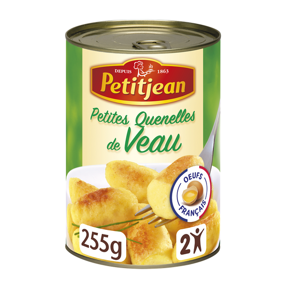 Petites quenelles de veau au naturel PETIT JEAN, boîte de 255g