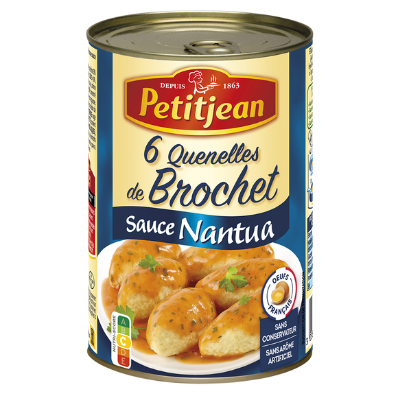 Quenelles brochet sauce nantua PETIT JEAN, boîte de 400g