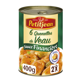Quenelle de veau sauce financière PETIT JEAN, boîte de 400g