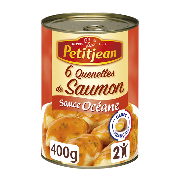 Quenelle de saumon sauce océane PETIT JEAN, boîte de 400g