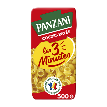 Pâtes COUDES RAYES 3 minutes PANZANI - 500g