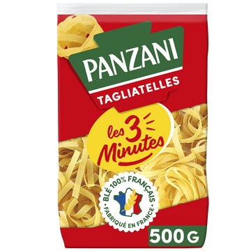 Pâtes tagliatelle cuisson rapide PANZANI, paquet de 500g