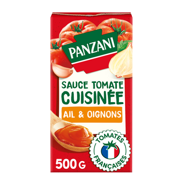 Sauce Tomate Cuisinée Ail et Oignon PANZANI - brique 500g