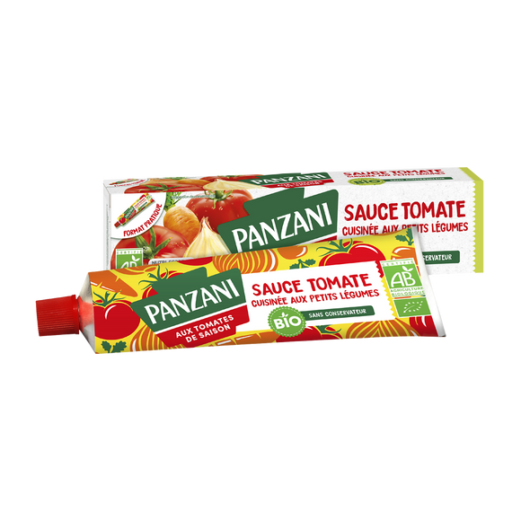 Sauce Tomates Cuisinées aux légumes Bio PANZANI - tube 180g