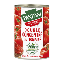 Double concentré de tomates zéro pesticides PANZANI - 140g