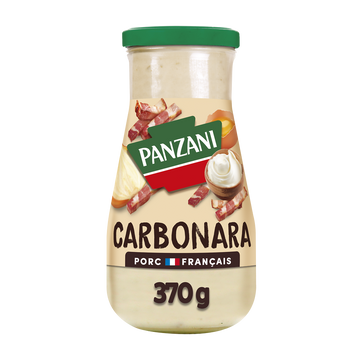 Sauce Carbonara lardons fumés et oignons porc Français PANZANI - 370g