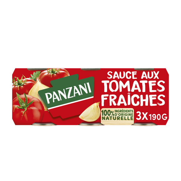 Sauce tomates fraîches PANZANI - 3x190g