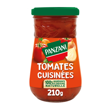 Sauce Tomates Cuisinées 100% ingrédients d'origine naturelle PANZANI -210g
