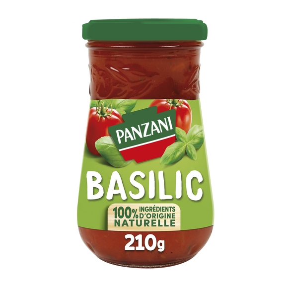 Sauce Tomate et Basilic 100% ingrédients d'origine naturelle PANZANI -210g