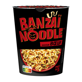 Pâtes instantanées Boeuf BANZAI NOODLE - Cup 67g