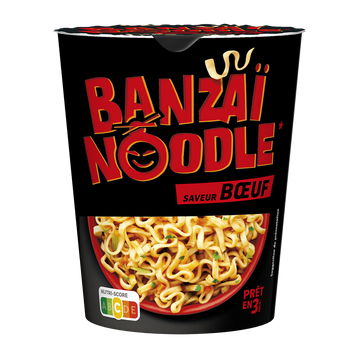 Pâtes instantanées Boeuf BANZAI NOODLE - Cup 67g