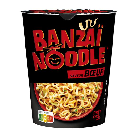 Pâtes instantanées Boeuf BANZAI NOODLE - Cup 67g