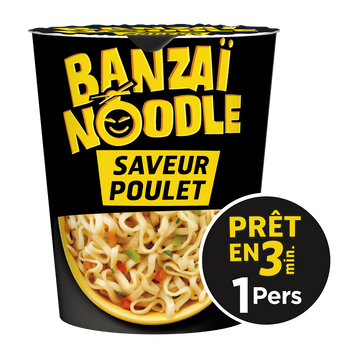 Pâtes instantanées Poulet BANZAI NOODLE - Cup 67g