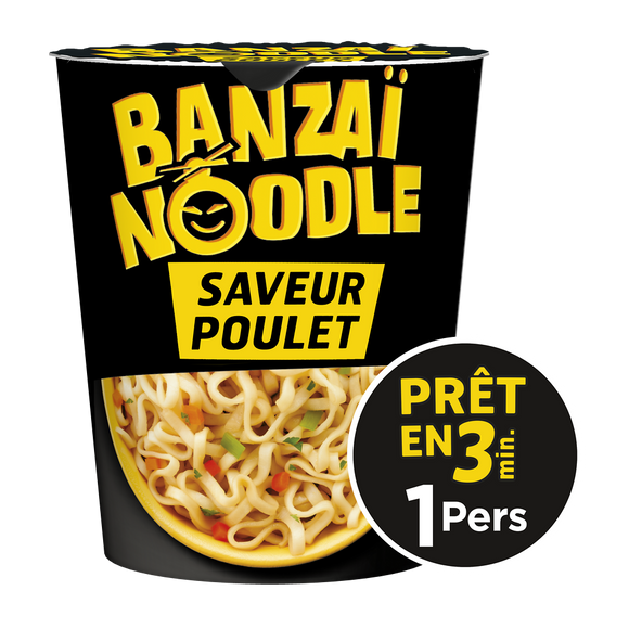 Pâtes instantanées Poulet BANZAI NOODLE - Cup 67g