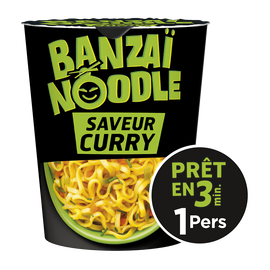 Pâtes instantanées Curry BANZAI NOODLE - Cup 67g