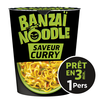 Pâtes instantanées Curry BANZAI NOODLE - Cup 67g