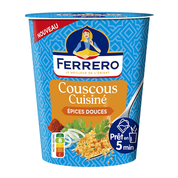 Couscous cuisiné épices douces FERRERO - Cup 80g