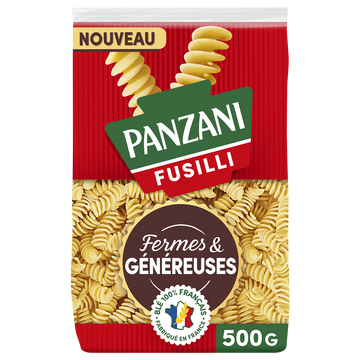 Pâtes FUSILLI Fermes et Généreuses blé Français PANZANI - 500g