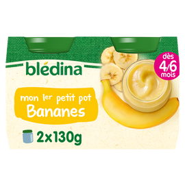 Petits pots bébé aux fruits banane dès 4 mois BLEDINA 2x130g