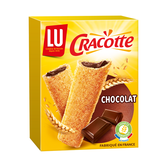 Biscottes fourrées au chocolat CRACOTTE - Paquet de 200g