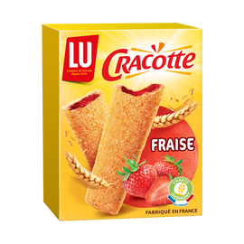 Biscottes fourrées à la fraise CRACOTTE - Paquet de 200g