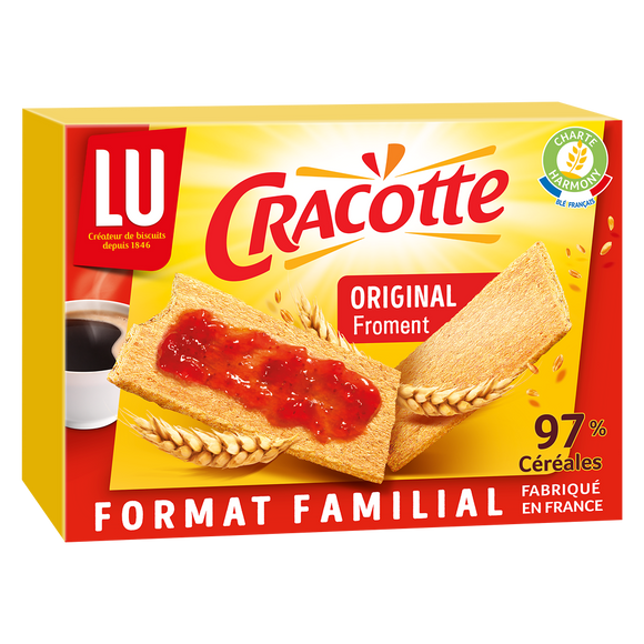 Biscottes au froment CRACOTTE - Paquet de 500g format familial
