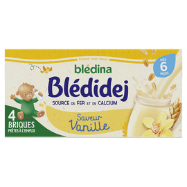Lait et céréales bébé vanille dès 6 mois BLEDIDEJ BLEDINA 4x250ml