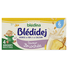 Lait et céréales bébé saveur briochée dès 6 mois BLEDIDEJ BLEDINA 4x250ml