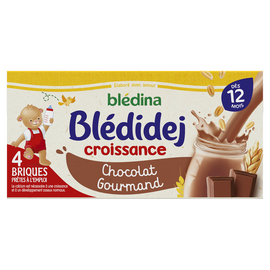 Lait et céréales bébé chocolat dès 12 mois BLEDIDEJ BLEDINA 4x250ml