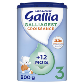 Lait de croissance bébé en poudre 3ème âge dès 12 mois GALLIA GALLIAGEST boîte 900g