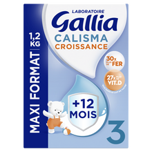 GALLIA CALISMA - Lait en poudre bébé croissance, 3ème âge, dès 12 mois- 1,2kg