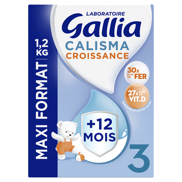 GALLIA CALISMA - Lait en poudre bébé croissance, 3ème âge, dès 12 mois- 1,2kg