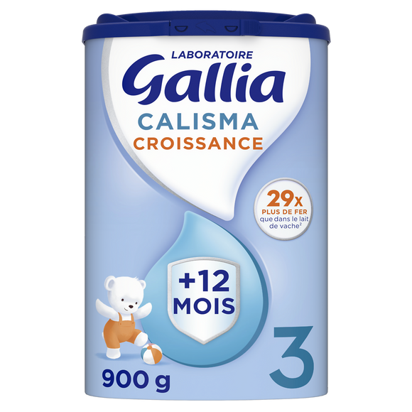 Lait de croissance bébé en poudre 3ème âge dès 12 mois GALLIA CALISMAboîte 900g