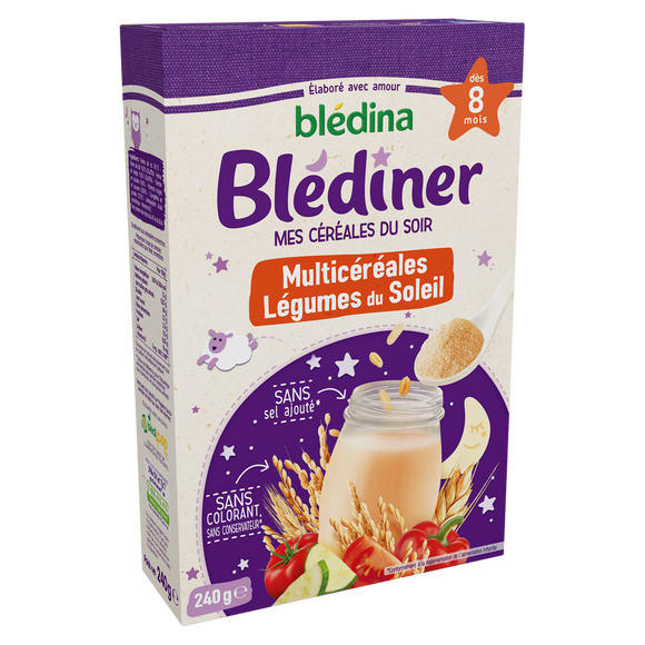Céréales bébé en poudre soir légumes du soleil dès 8 mois BLEDINER BLEDINA - 240g