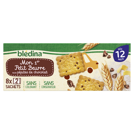 Biscuits bébé petit beurre pépites de chocolat dès 12 mois BLEDINA 133g