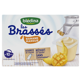 Les brassés banane mangue BLEDINA dès 10mois 6x95g