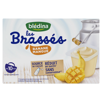Les brassés banane mangue BLEDINA dès 10mois 6x95g