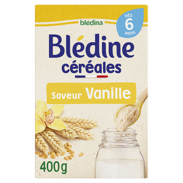 BLEDINA BLEDINE - Céréales en poudre bébé saveur Vanille dès 6 mois -400g