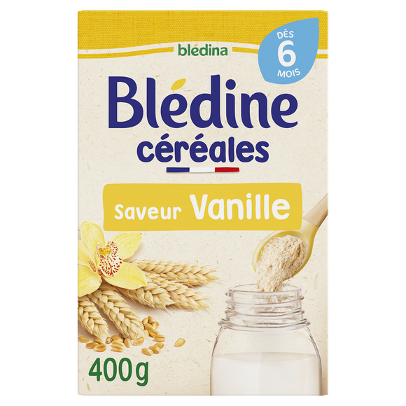 BLEDINA BLEDINE - Céréales en poudre bébé saveur Vanille dès 6 mois -400g