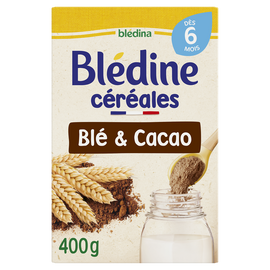 Céréales en poudre bébé cacao dès 6 mois BLEDINE BLEDINA 400g