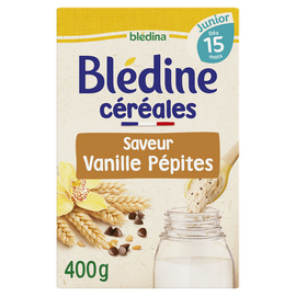Lait Blédine junior saveur vanille pépite fondante BLEDINA, dès 15 mois, paquet de 400g